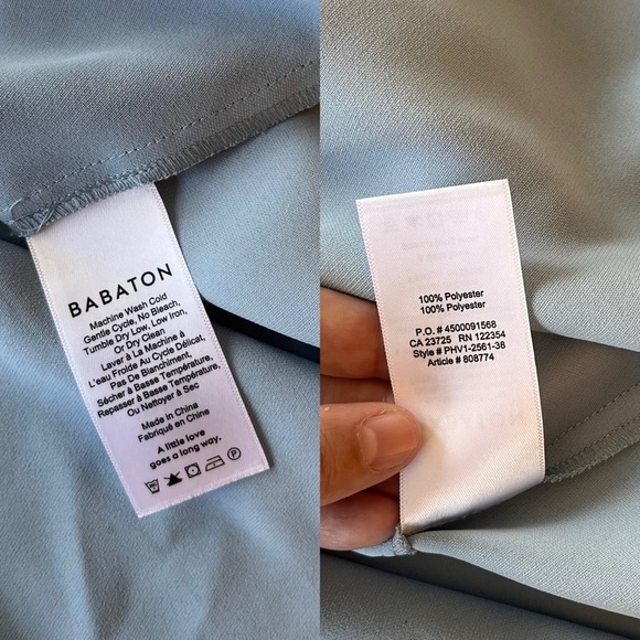 NWT Babaton Rena Blouse XXS Dune Bluespace - Picture 8 of 14